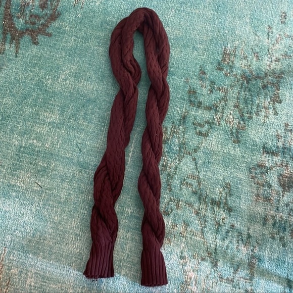 Burberry brown braided scarf 100% wool - Picture 2 of 6